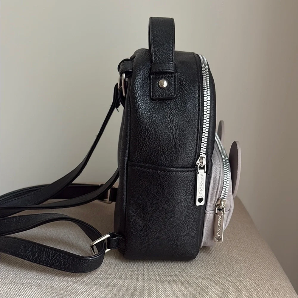 Betsey Johnson French Bulldog Frenchie Boston Terrier Dog Face Mini Backpack - Picture 5 of 10